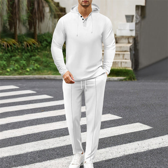 Herren modisches Hoodie-Set mit sportlichem Schnitt und praktischen Funktionen R&B