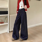 Damen Weite Denim-Hosen im modernen Schnitt mit hohem Bund R&B