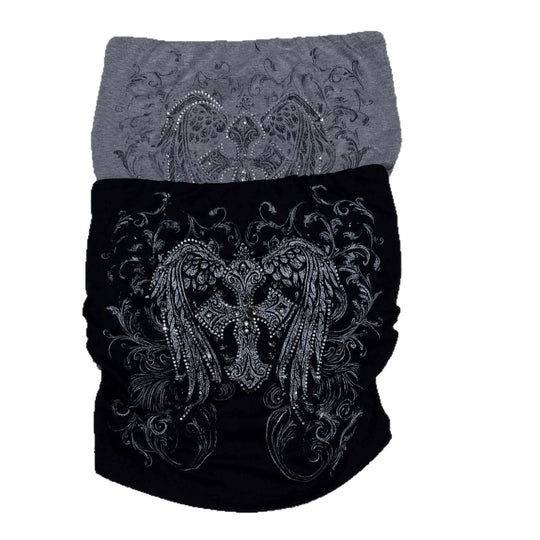 Damen schulterfreies Top mit eleganter Strass-Verzierung R&B