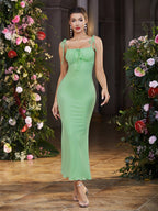 Damen Elegantes Abendkleid mit verstellbaren Trägern R&B