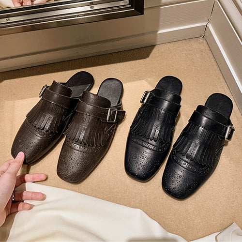 Damen Mokassins mit eleganter Fransenverzierung und modernem Design R&B