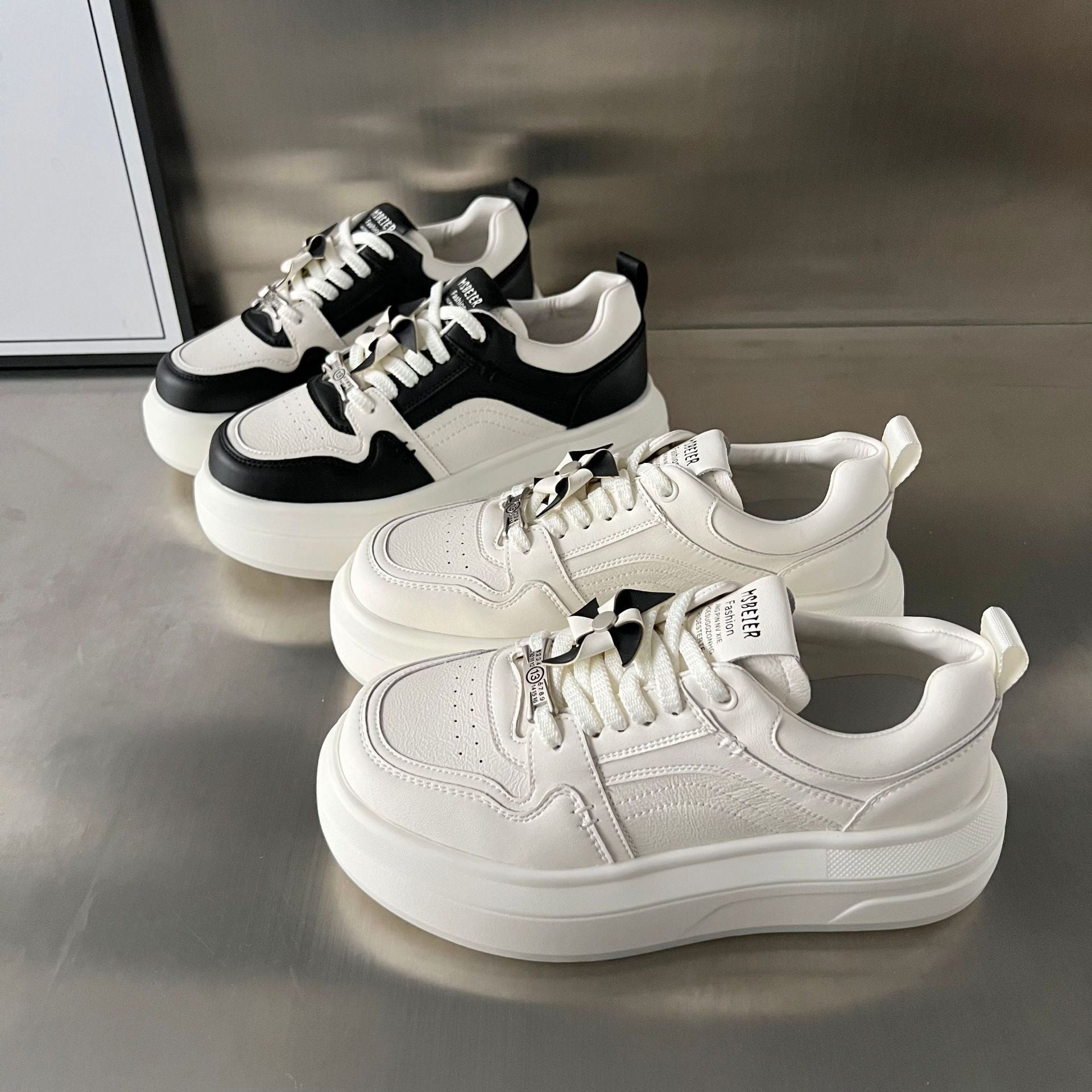 Damen Chunky Sneakers mit innovativer Plattensohle und atmungsaktivem Obermaterial R&B