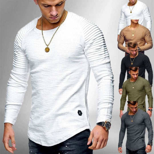 Herren Langarmshirt mit strukturiertem Design R&B
