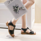 Damen Komfortable Sandalen mit verstellbarem Riemen und modischer Schnalle R&B