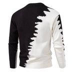 Herren modischer Strickpullover mit asymmetrischem Farbdesign und hohem Komfort R&B