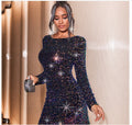 Damen Glitzerndes Abendkleid mit figurbetontem Schnitt R&B
