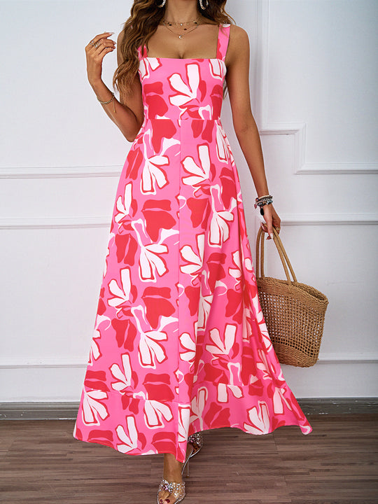 Damen Maxikleid mit modernem Blumendesign und schmeichelnder Silhouette R&B