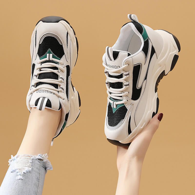 Damen modische und bequeme Sneakers mit stoßdämpfender Sohle R&B