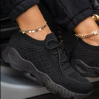 Damen sportliche Sneaker mit atmungsaktiver Strick-Oberfläche und innovativer Dämpfung R&B