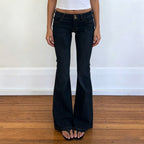 Damen Bootcut Jeans mit hohem Taillenbund und eleganter Nahtführung R&B