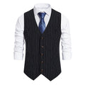 Herren elegante Anzugweste mit feinem Nadelstreifenmuster R&B