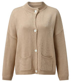 Damen Strickjacke im lässigen Schnitt mit Knopfdetails