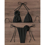 Damen Triangel-Bikini mit verspieltem Schnitt und verstellbaren Trägern R&B