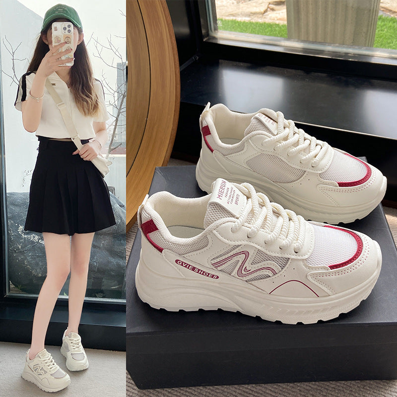 Damen sportliche Sneakers mit atmungsaktiver Mesh-Oberfläche und dämpfender Sohle R&B