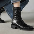 Damen elegante Ankle Boots mit modernem Reißverschluss und komfortablem Blockabsatz R&B