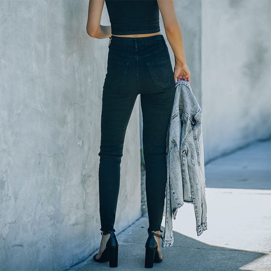 Damen Hochgesetzte Jeanshose im modernen Skinny Fit R&B