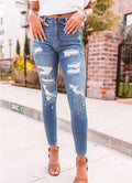 Damen Skinny-Jeans mit angesagtem Used-Look R&B