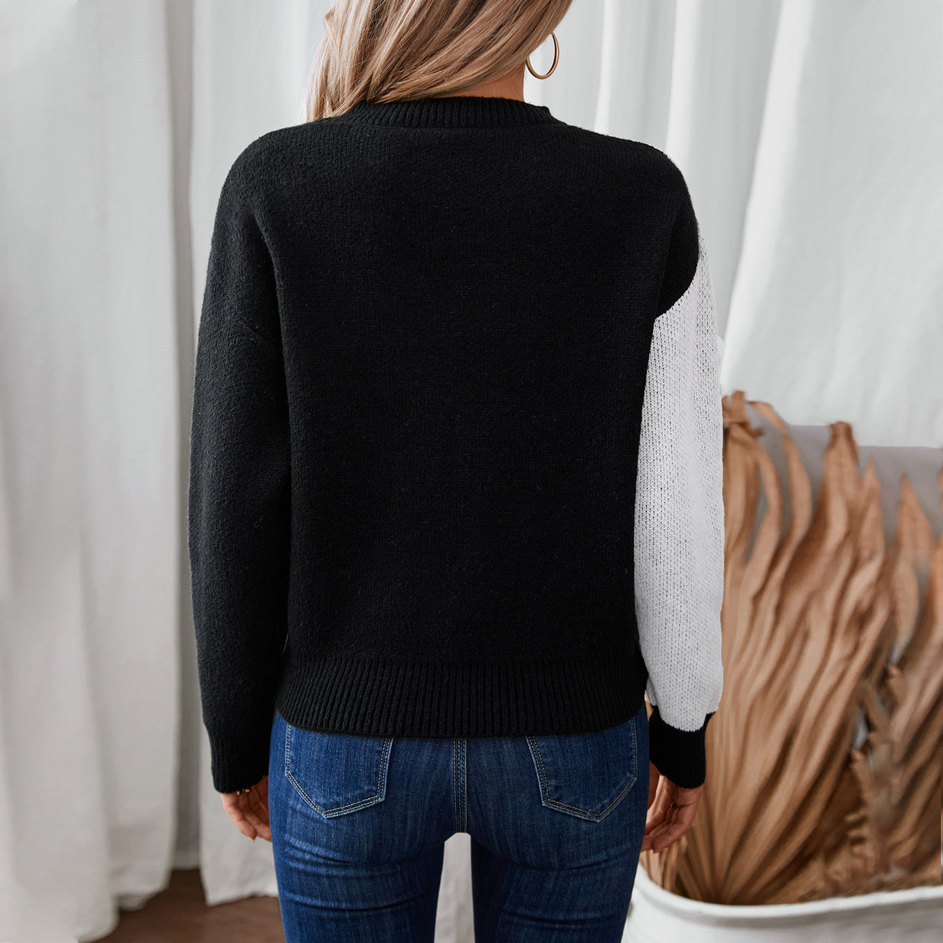 Damen modischer Pullover mit Yin-Yang-Motiv