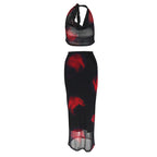 Damen elegantes 2-teiliges Set mit aufregendem Design EB