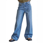 Damen Weite High-Waist Jeans