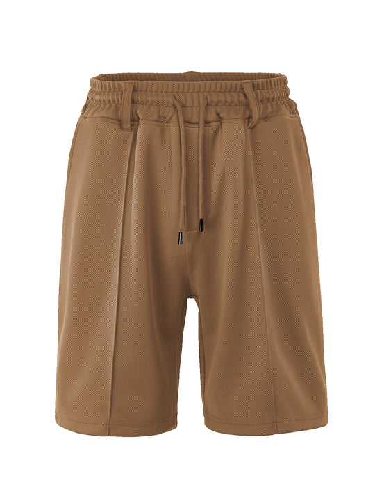 Herren nan knielange Sportshorts mit Netzstruktur, elastischem Tunnelzug und Gürtelschlaufen R&B
