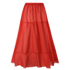 Damen Maxi-Rock aus transparenter Chiffon-Qualität mit elastischem Bund R&B