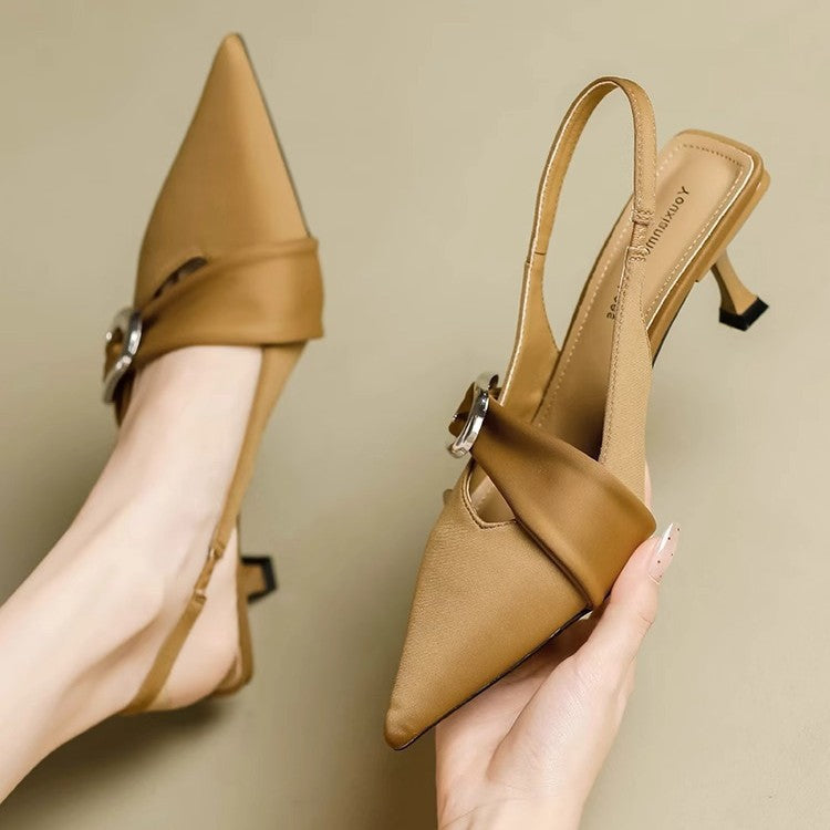 Damen Schlanke Slingback Pumps mit elegantem Riemen R&B