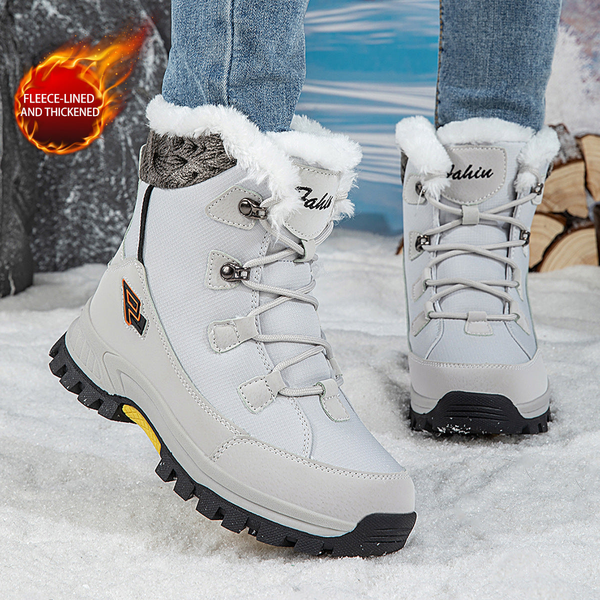 Damen Fleecegefütterte Winterstiefel R&B
