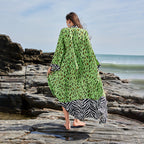 Damen modischer Strandkimono mit auffälligen Mustern R&B