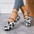 Damen Bequeme Ballerinas mit dekorativem Riemen R&B