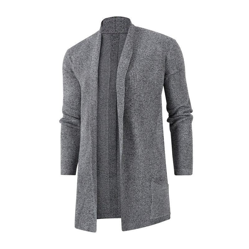 Damen Strickjacke mit modernem Kragen und tiefen Taschen R&B