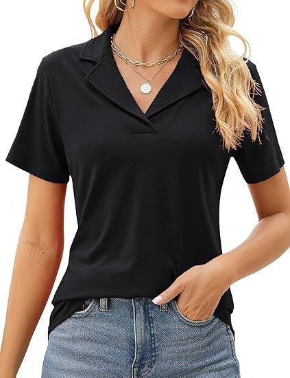 Damen Poloshirt mit kurzem Arm und modernem Kragen R&B