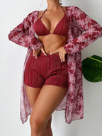 Damen Strandkleid mit floralem Muster R&B