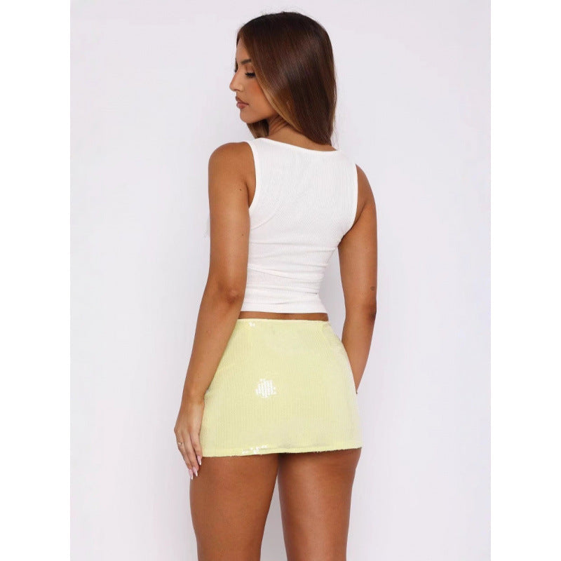 Damen Glamouröses Top mit Strassdetails und figurbetontem Schnitt R&B