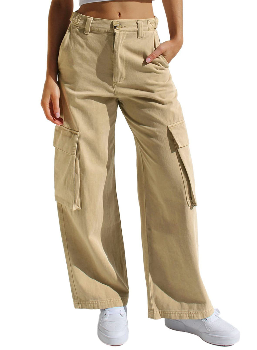 Damen Cargo-Hose mit praktischen Seitentaschen und lässigem Schnitt R&B