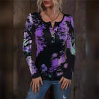 Damen Langarmshirt mit buntem Farbverlauf