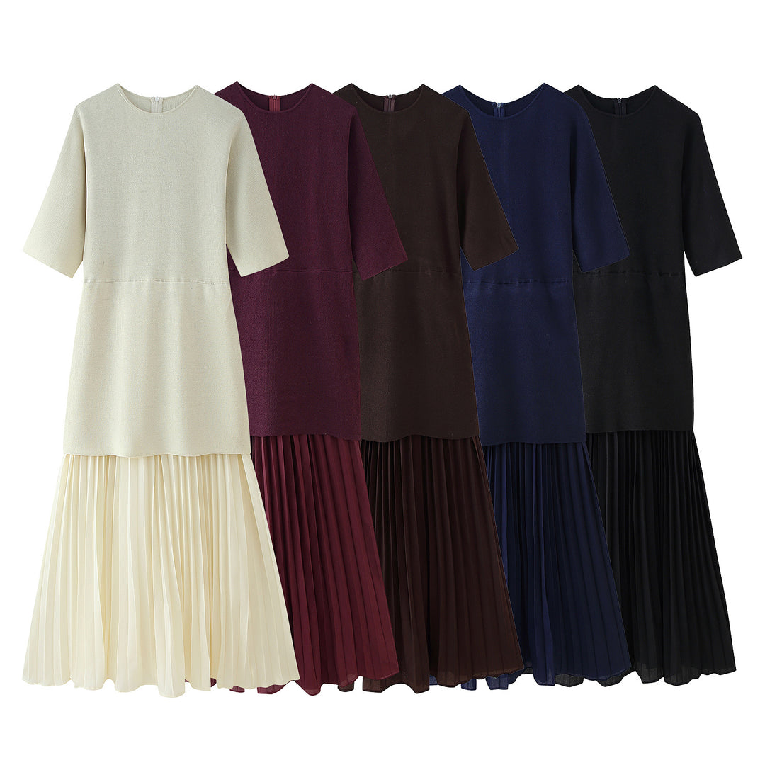 Damen Maxikleid mit hochwertigem Plisseedesign und modernem Schnitt R&B