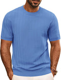 Herren strukturiertes Rundhals T-Shirt