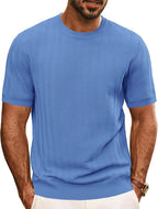 Herren strukturiertes Rundhals T-Shirt