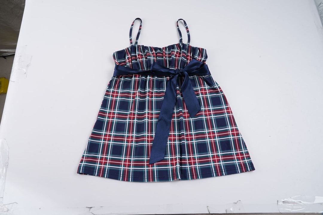 Damen sommerliches Trägerkleid mit eleganter Schleifenverzierung R&B