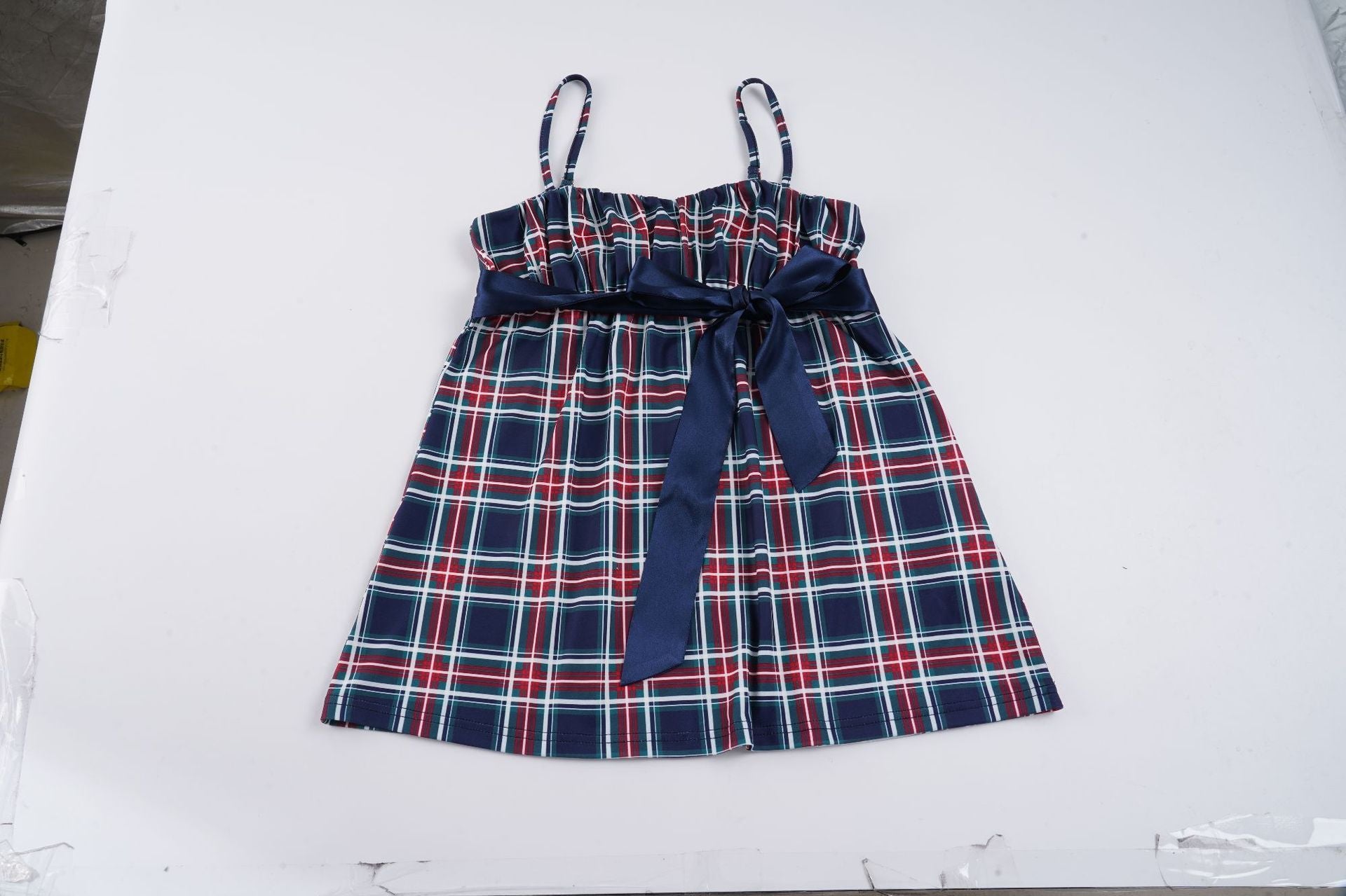 Damen sommerliches Trägerkleid mit eleganter Schleifenverzierung R&B