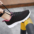 Damen Atmungsaktive Sneakers mit flexiblem Strick-Obermaterial