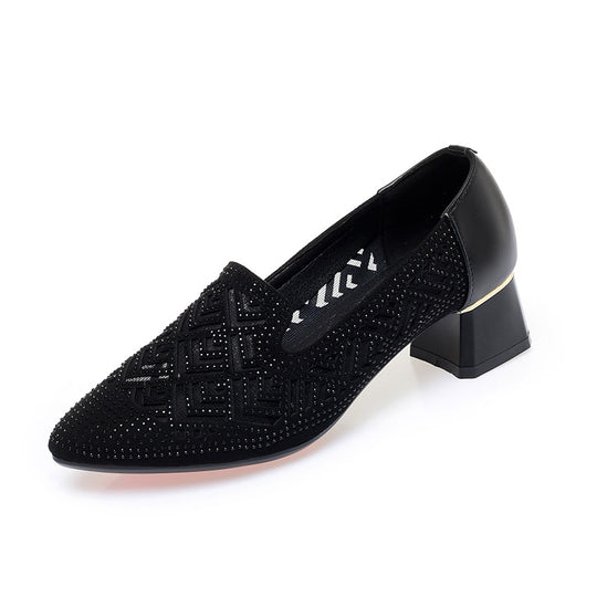 Damen Elegante Pumps mit modischem Strukturdesign und funkelnden Strassverzierungen R&B