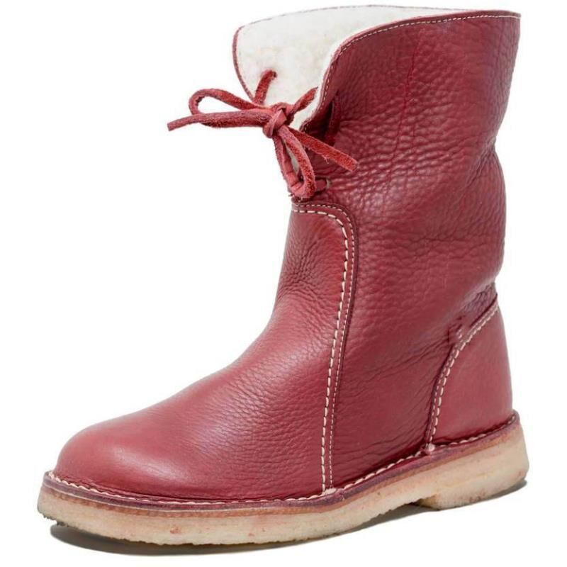 Damen Lederstiefel mit komfortablem Innenfutter und modischem Riemen R&B