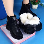 Damen Winterliche Schnürstiefeletten mit warmem Fleecefutter R&B