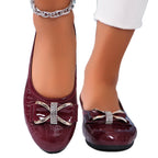 Damen Ballerinas mit modischem Schleifenakzent und Glitzerdetails R&B