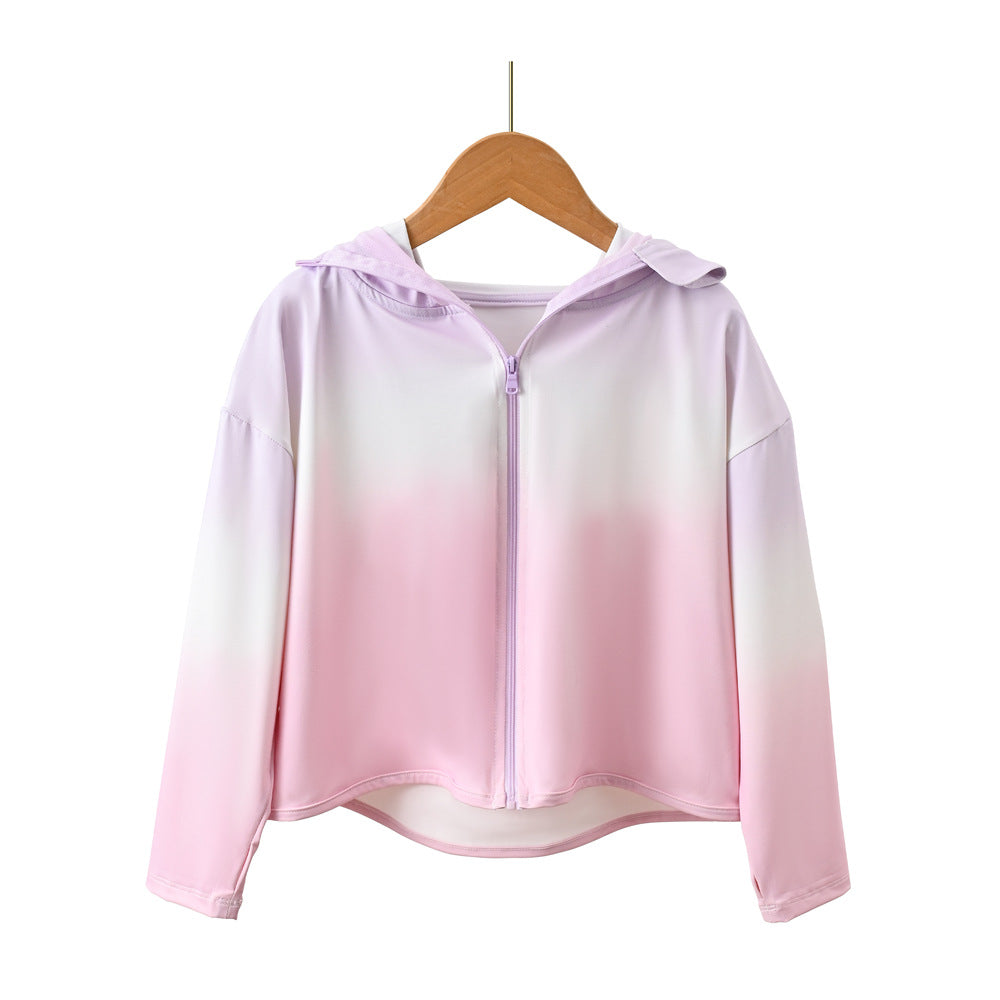 Jungen atmungsaktive Kapuzenjacke mit UV-Schutz R&B