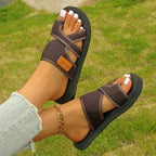 Damen Komfortable Freizeit-Sandalen mit elastischen Riemen R&B