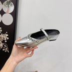 Damen elegante Slingback-Pumps mit funkelndem Strass R&B