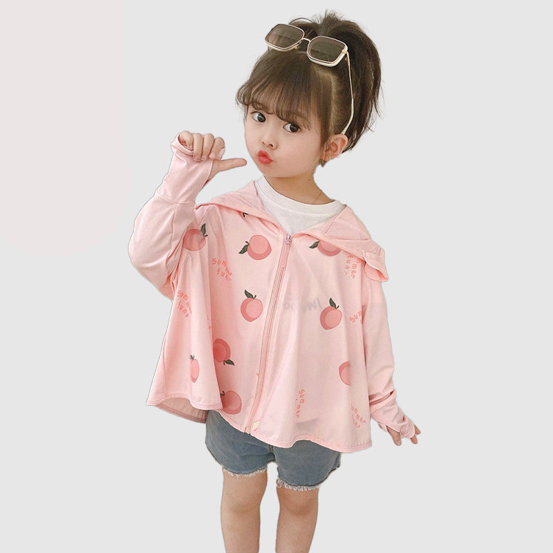 Kinder UV-Schutzjacke mit Kapuze und leichten atmungsaktiven Eigenschaften R&B